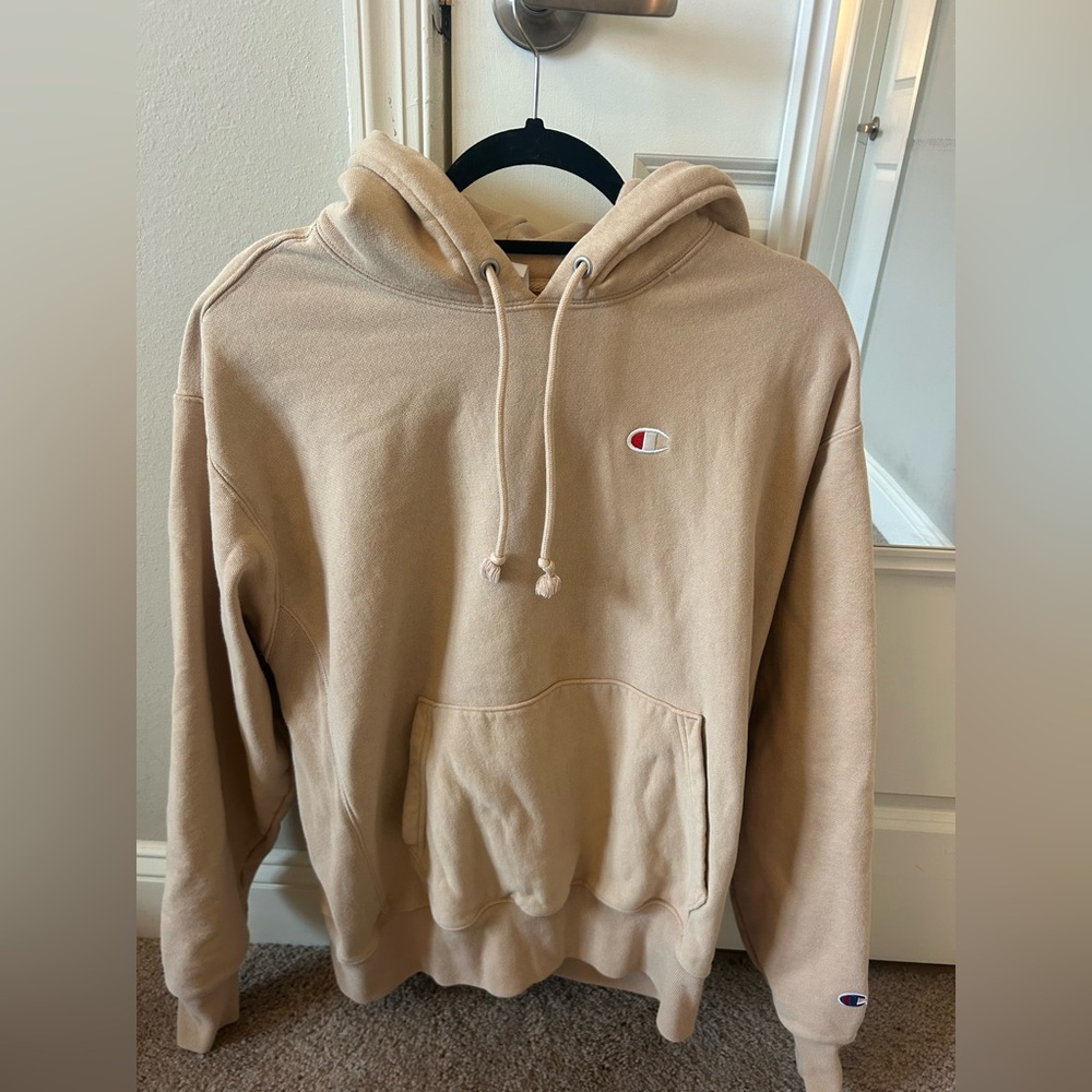 Champion Men’s hoodie, reverse weave, pull over sweatshirt 
Size: L